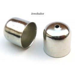 10 Silver Plated Large Bell Style Bead End Caps 12mm x 12mm Ideal For Kumihimo ~ Jewellery Making Essentials